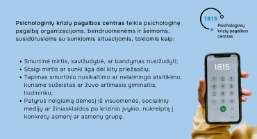 Psichologinių krizių valdymo paslaugos Lietuvoje – nemokamu telefonu 1815