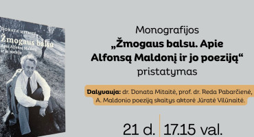Monografija Žmogaus balsu. Apie Alfonsą Maldonį ir jo poeziją. FB event cover.jpg