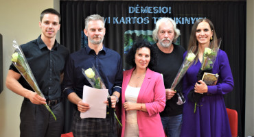 Deividas Dombovskis, Tomas Vyšniauskas, Vida Grišmanauskienė, Herkus Kunčius, Ieva Dumbrytė.JPG