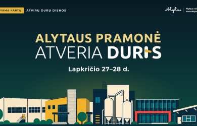 Alytaus pramonės įmonės nustebins neįprastu kvietimu – gyventojams atsivers iki šiol nematyti gamybos užkulisiai! Kviečiame dalyvauti projekte „Alytaus pramonė atveria duris“!